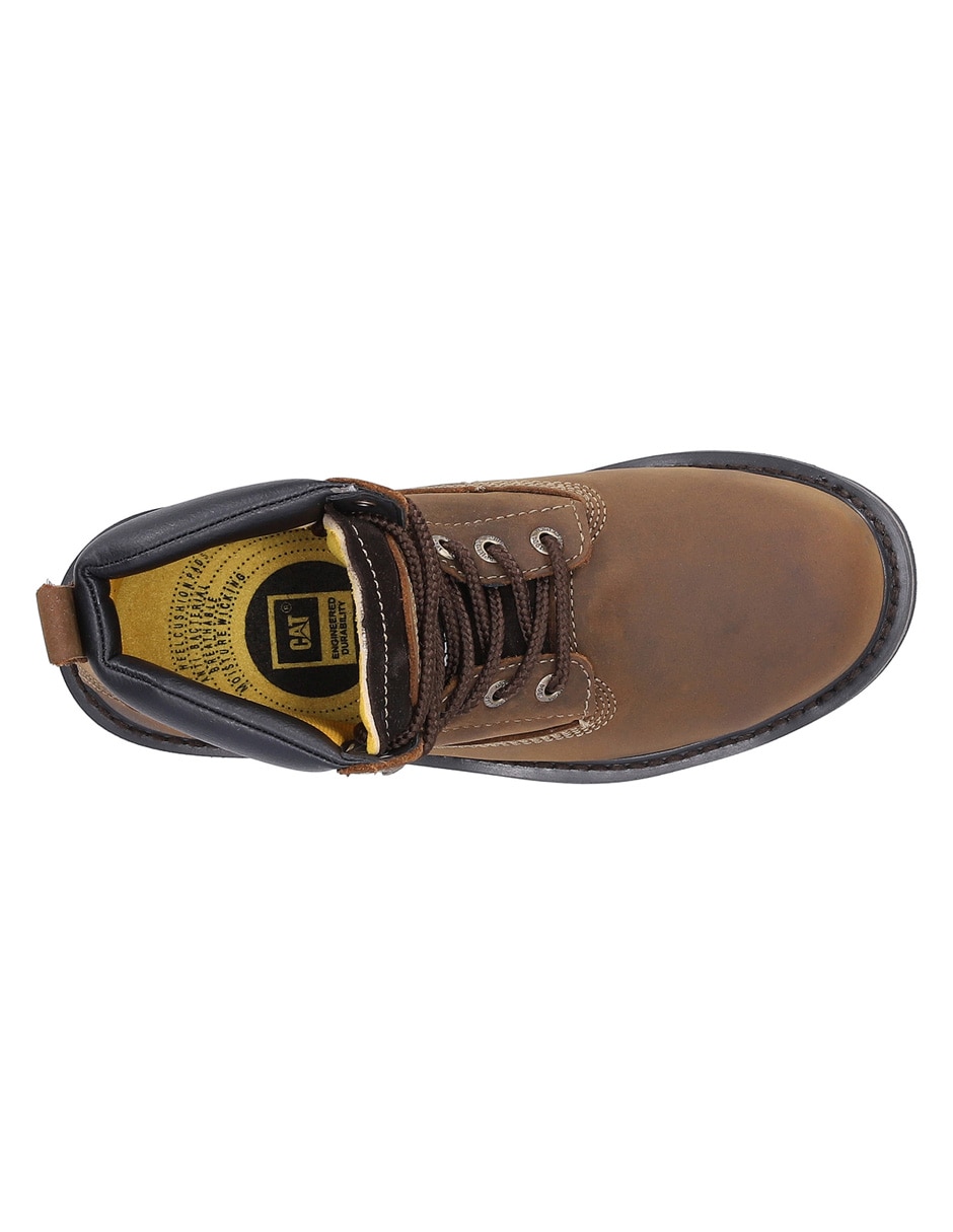 Bota industrial Caterpillar de cuero y piel