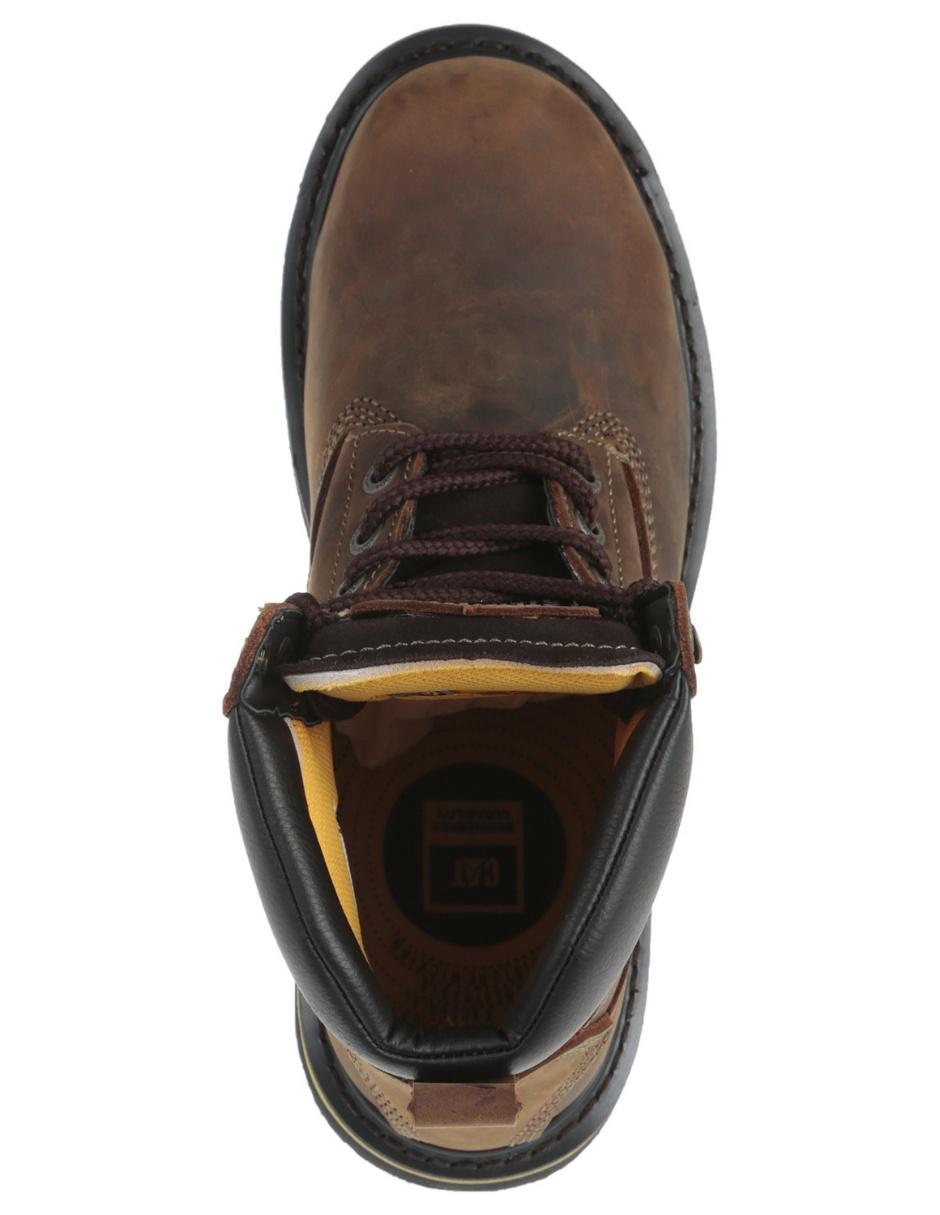 Bota industrial Caterpillar de cuero y piel