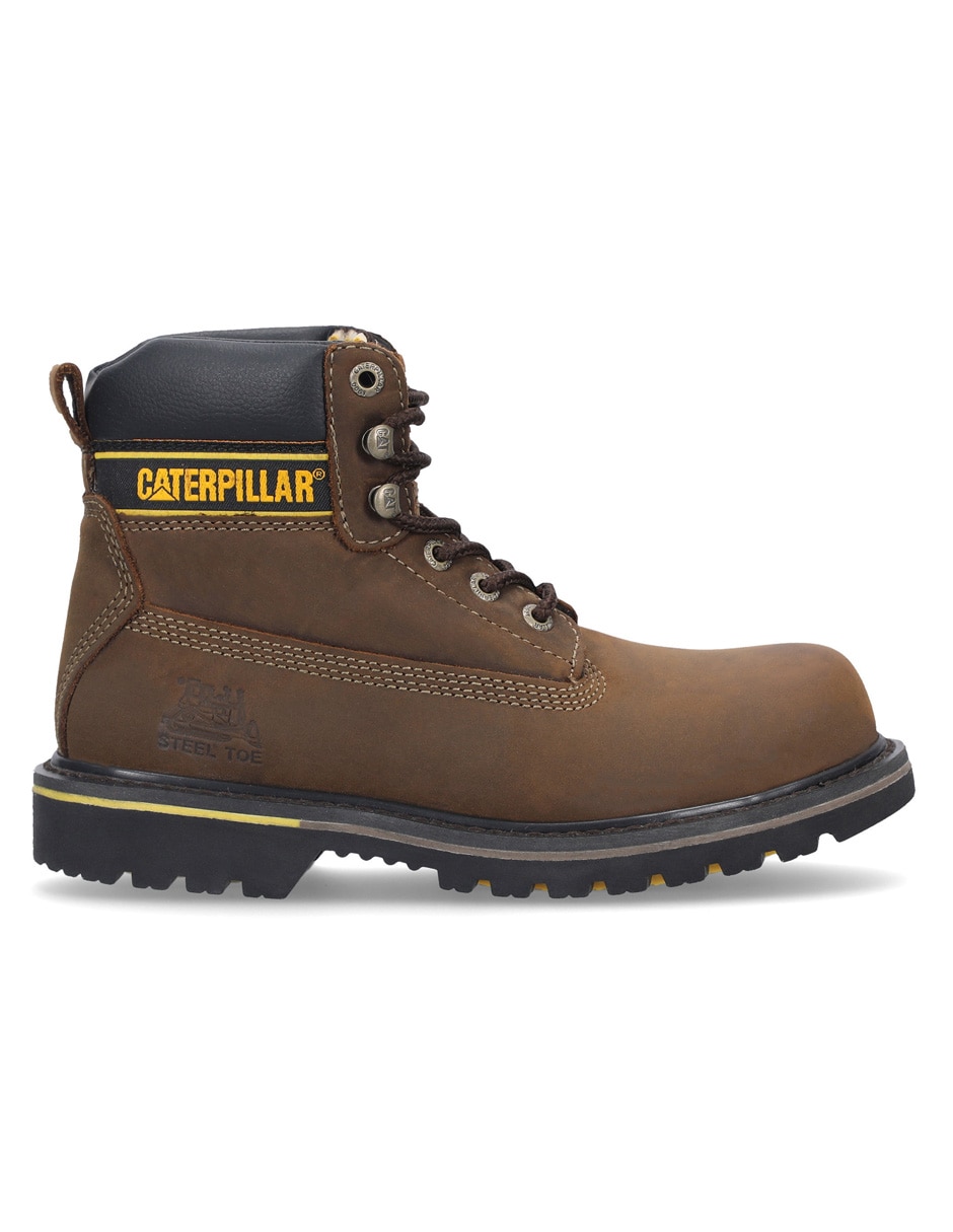 Bota industrial Caterpillar de cuero y piel