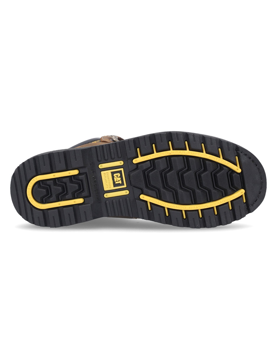 Bota industrial Caterpillar de cuero y piel