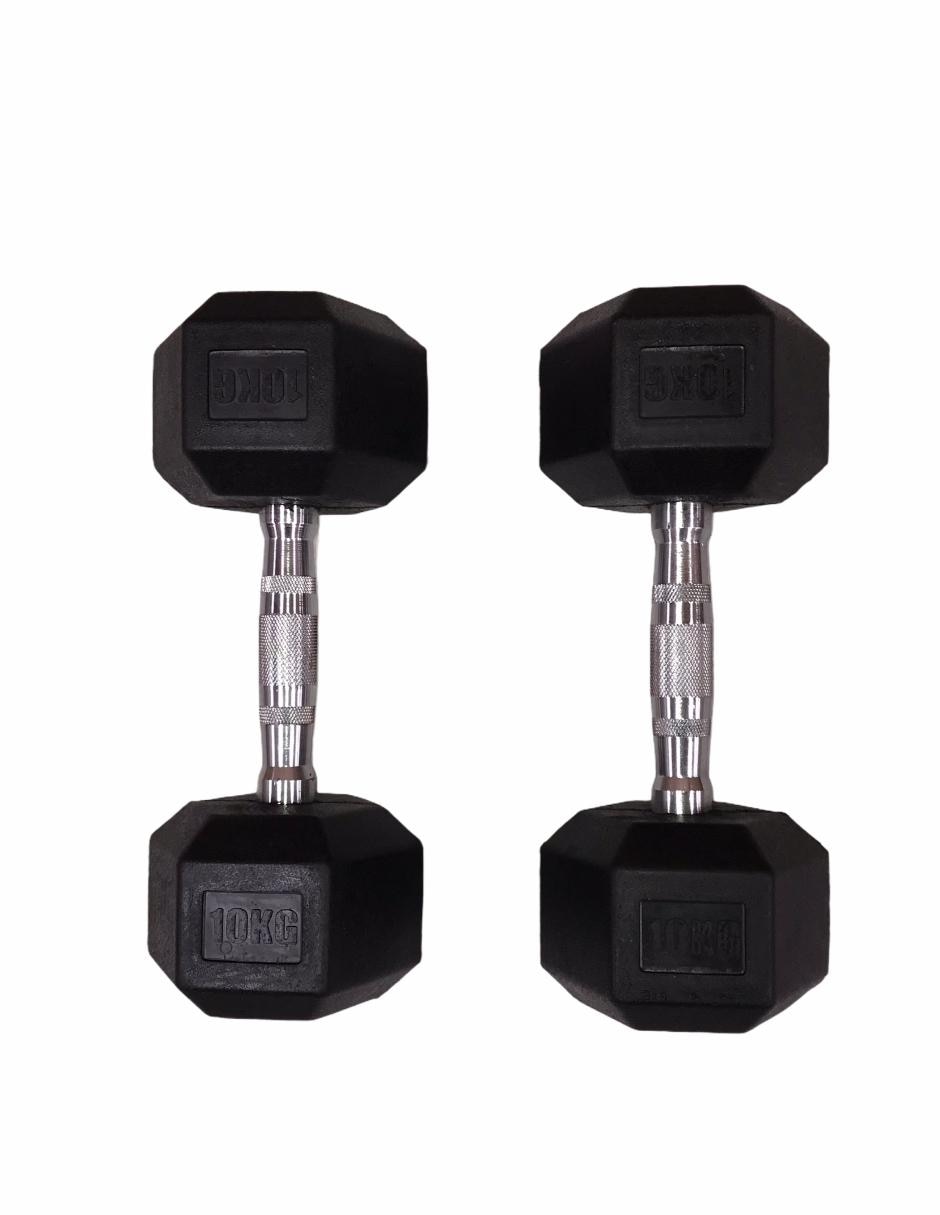 Set de mancuernas de peso variable 10 kg c/u 1