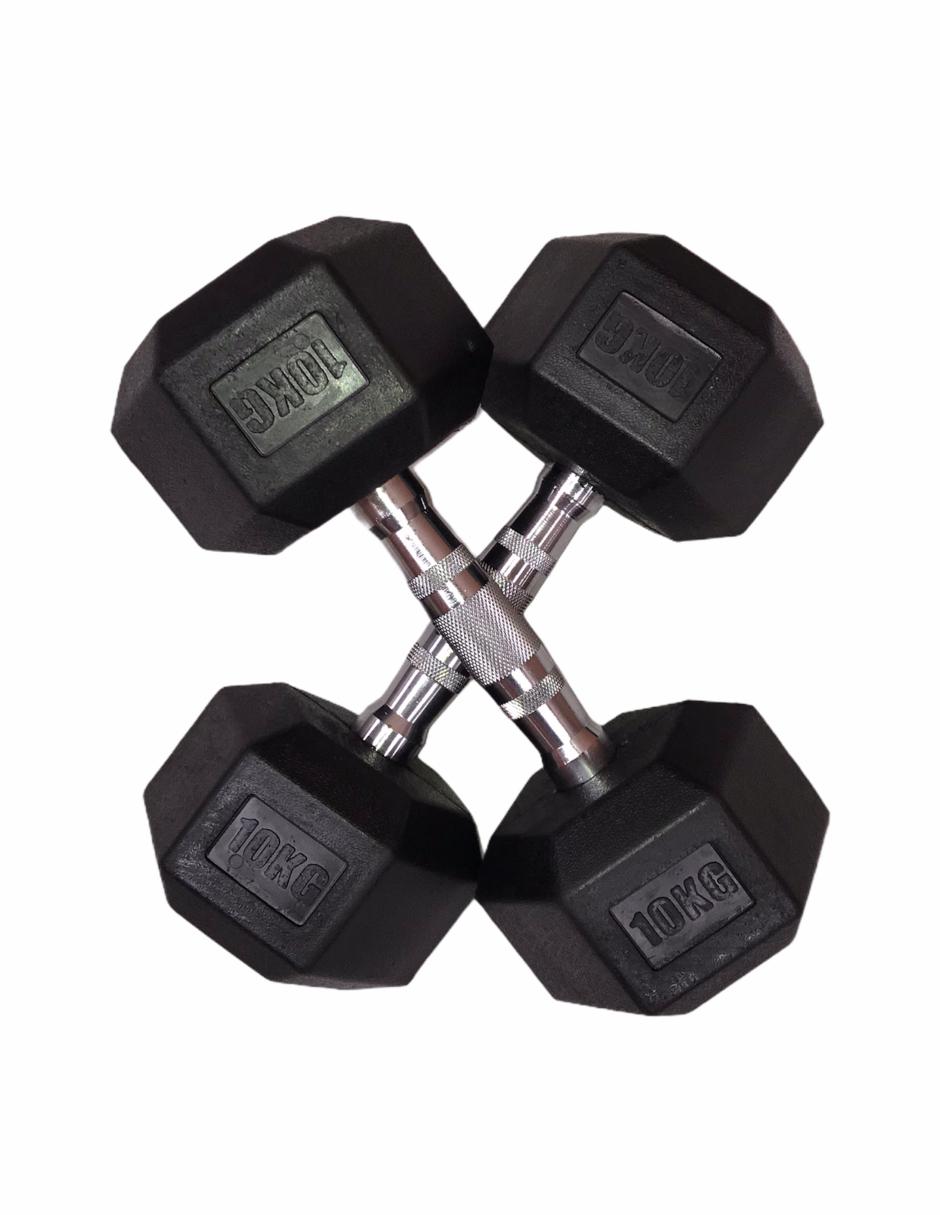 Set de mancuernas de peso variable 10 kg c/u 5