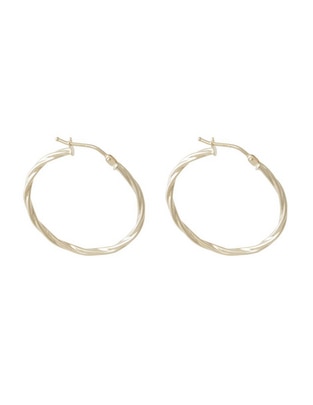 Arracadas de oro amarillo 14 K con acabado liso 1