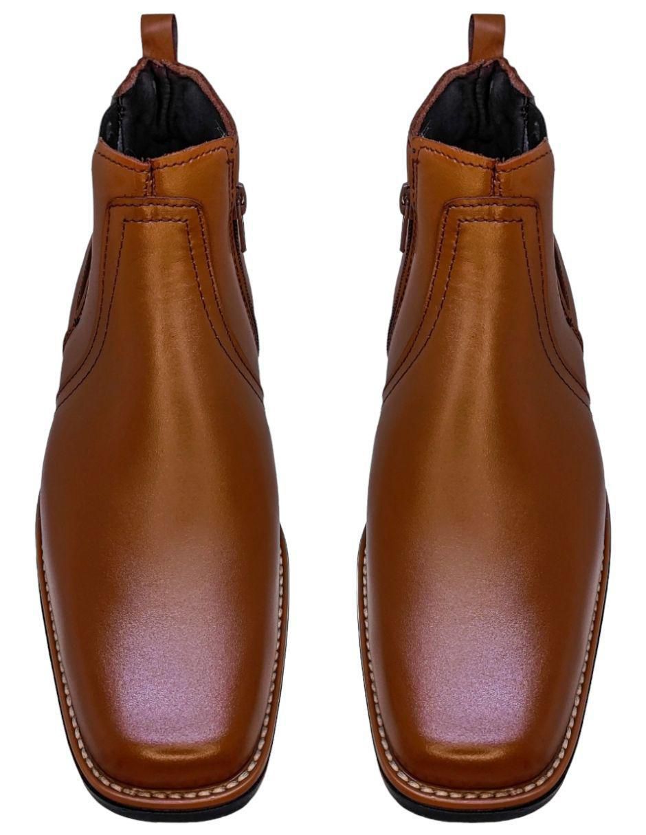 Botín Chelsea de piel para hombre 6