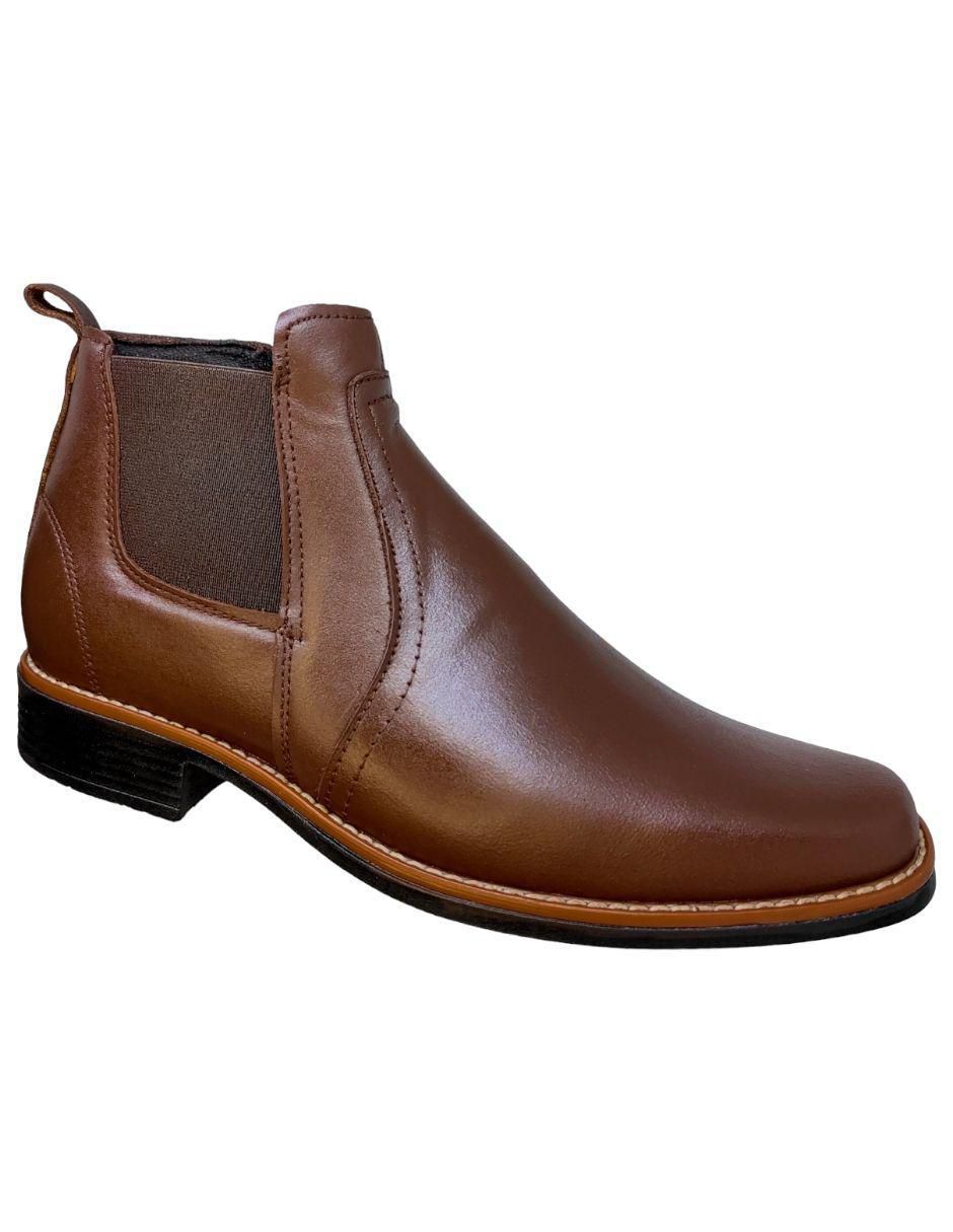 Botín Chelsea de piel para hombre Botín Chelsea de piel para hombre