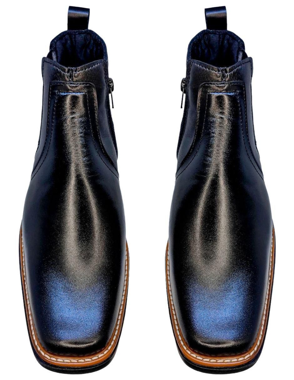 Botín Chelsea de piel para hombre 4