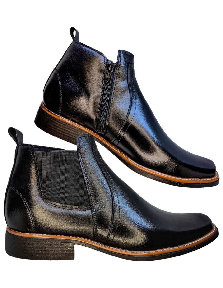 Botín Chelsea de piel para hombre 6