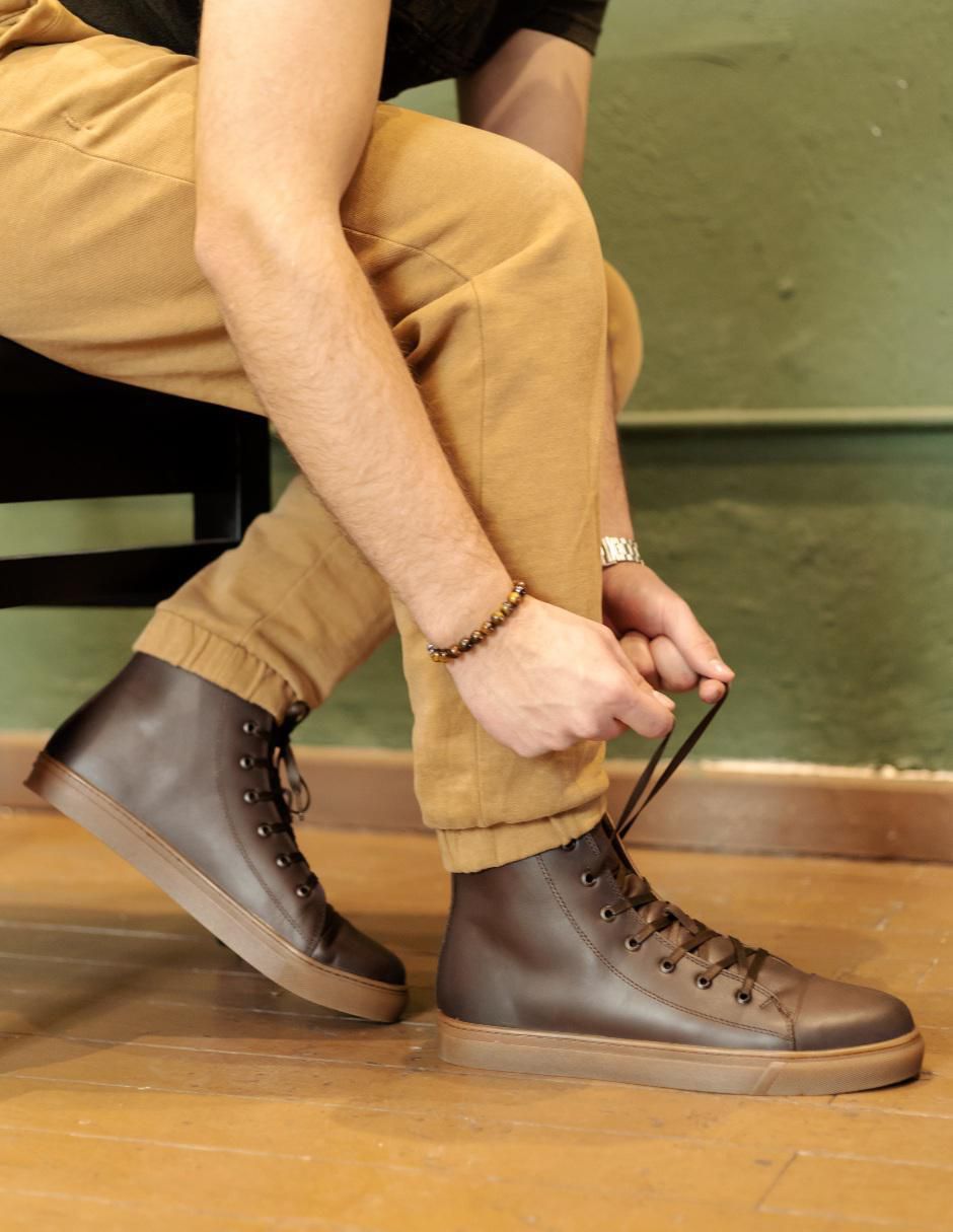 Tenis de piel para hombre 7