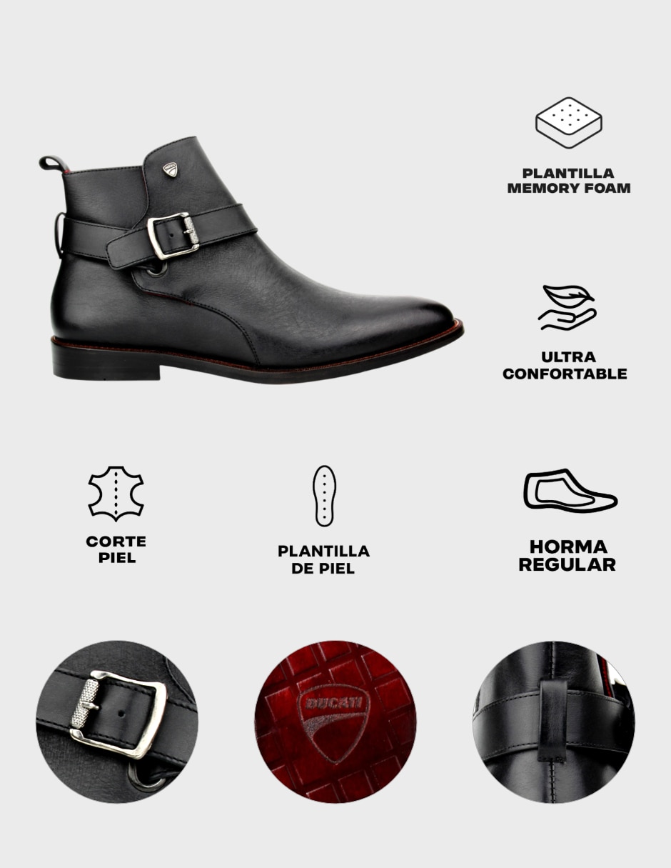 Bota/botín ducati no aplica "de" piel bovino "para hombre"