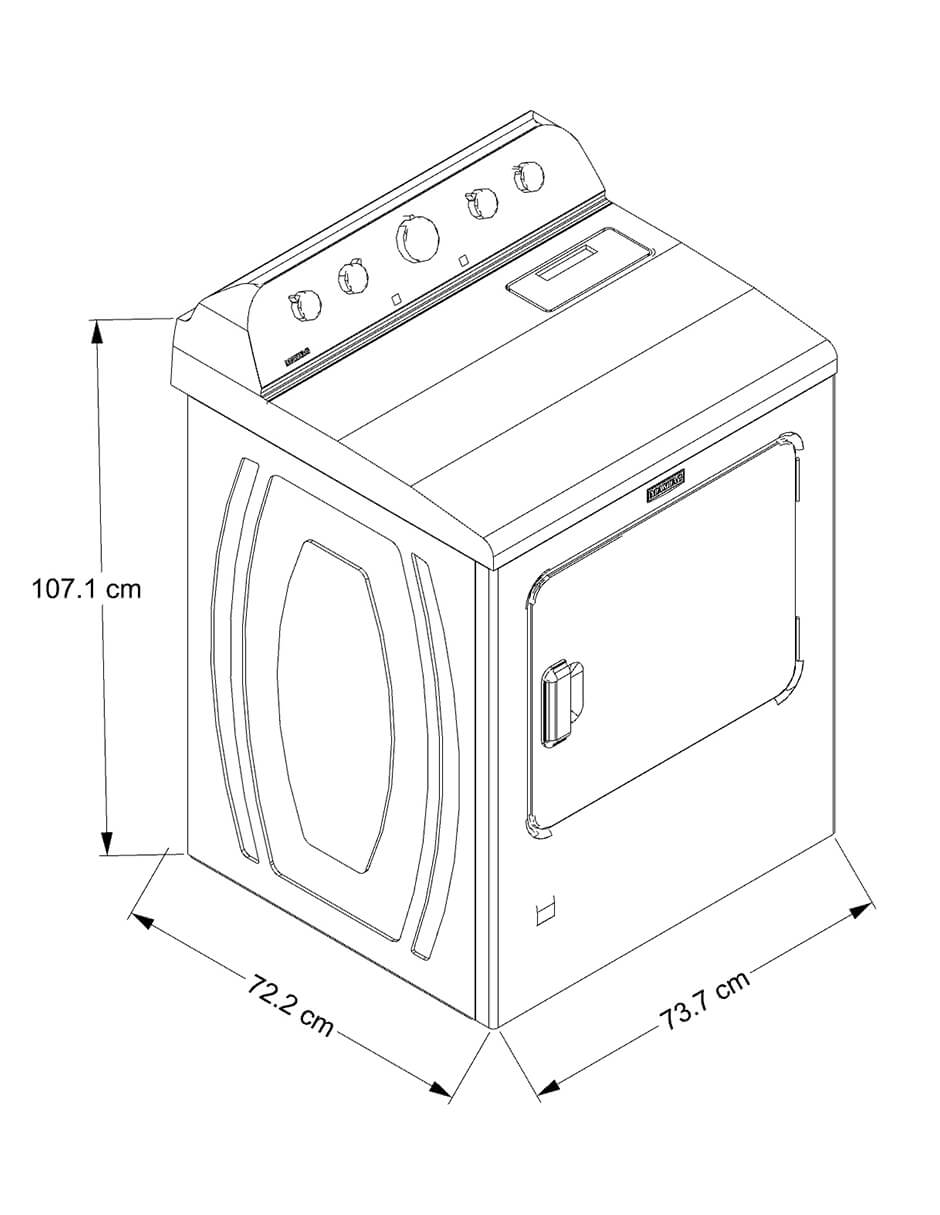 Secadora de gas natural/lp Maytag con 10 ciclos 7MMGD5430PW