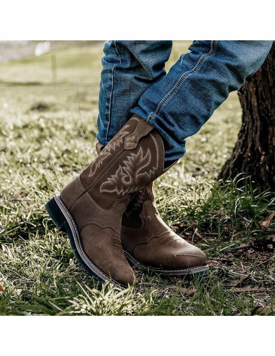 Bota Western Ss-2024 de piel para hombre 5