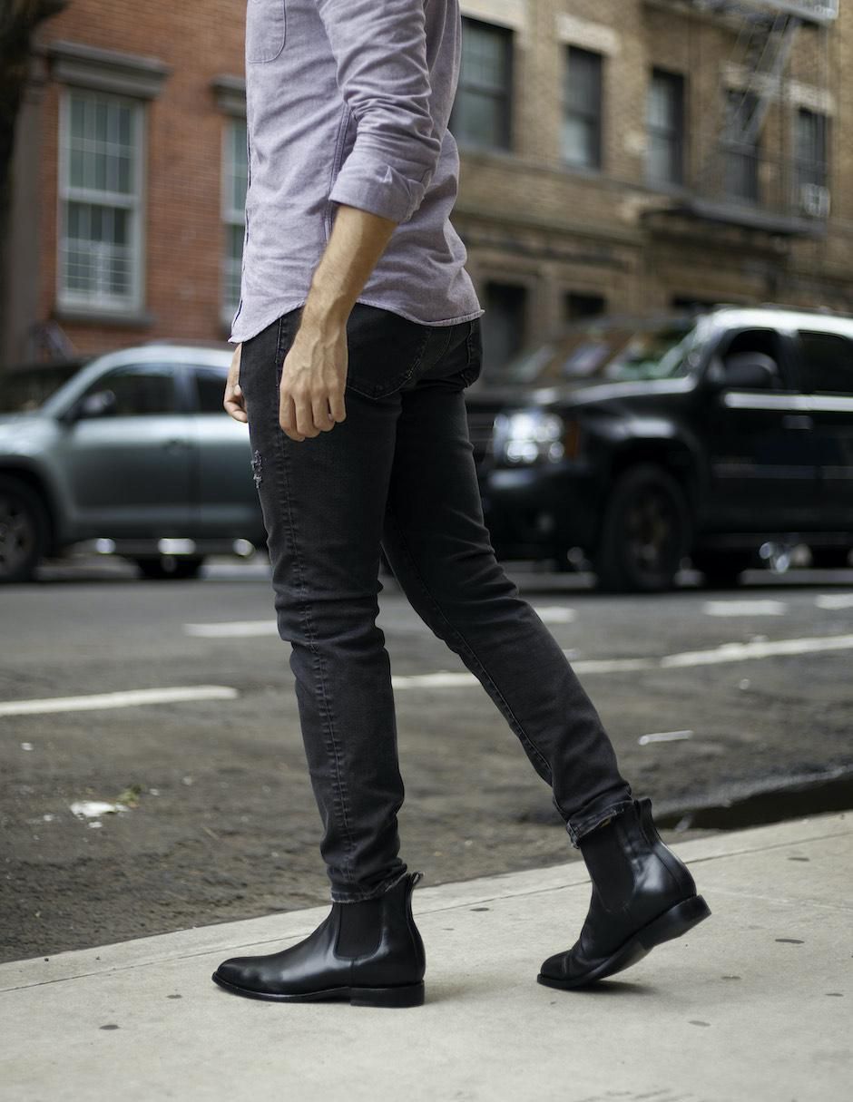 Bota de piel para hombre