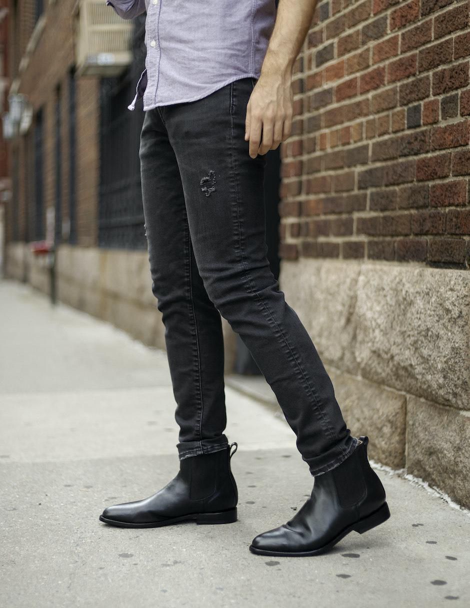 Bota de piel para hombre