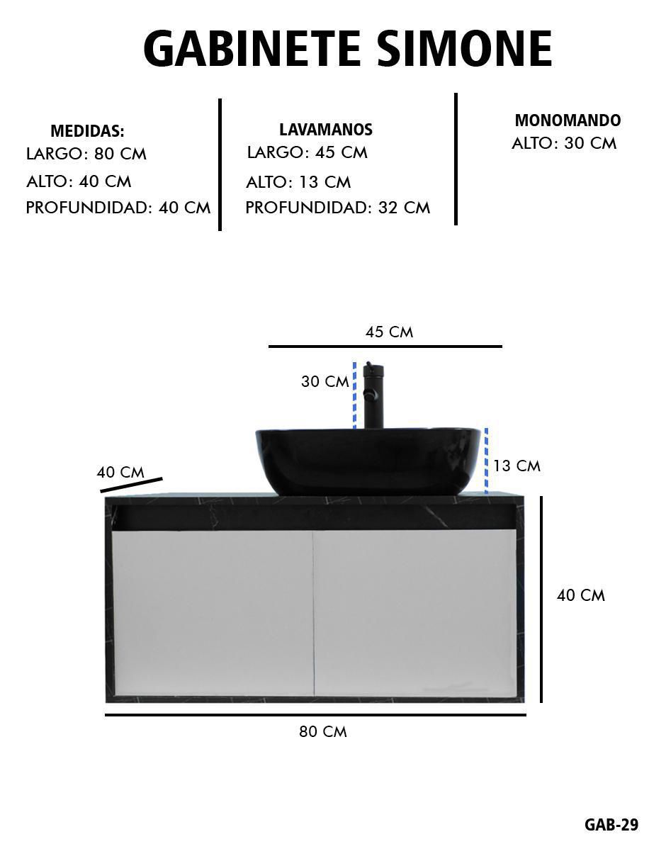 Mueble para baño Simone de MDF armable 6