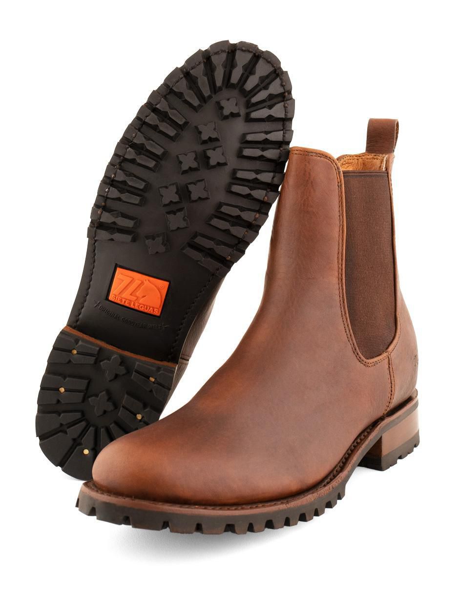 Botín Chelsea de piel para hombre 4