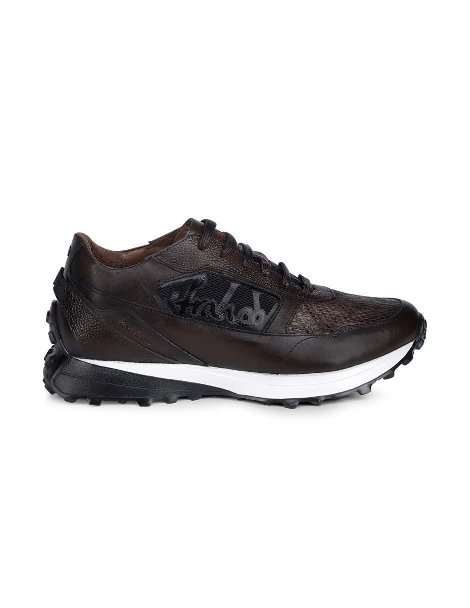 Tenis de piel para hombre