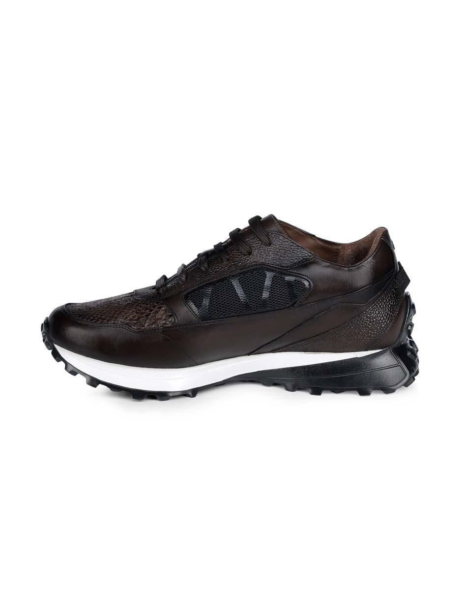 Tenis de piel para hombre