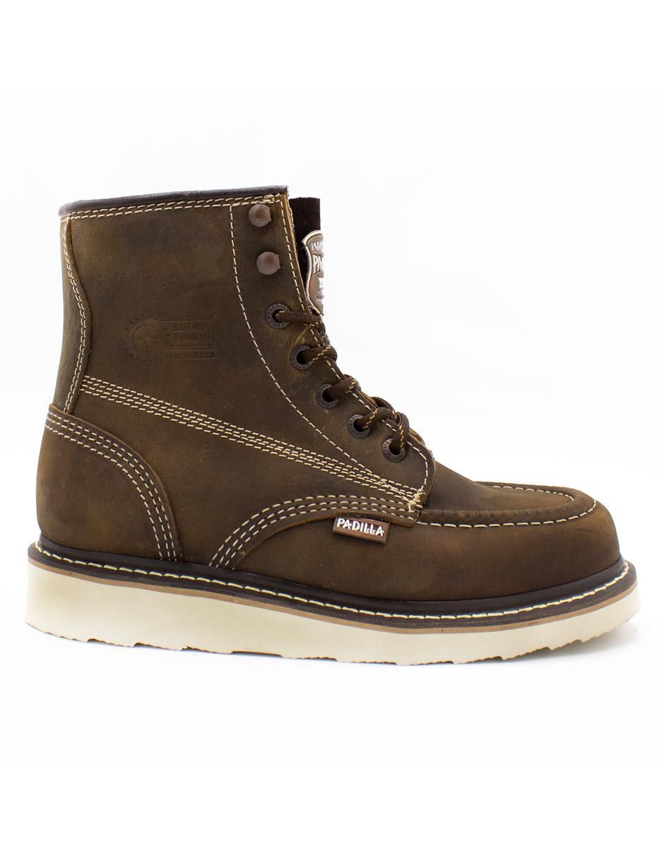 Bota A215 Crazy Tabaco de piel para hombre 4