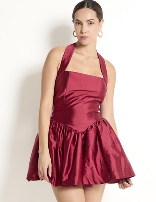 Vestido mini de fiesta escote cuadrado 1