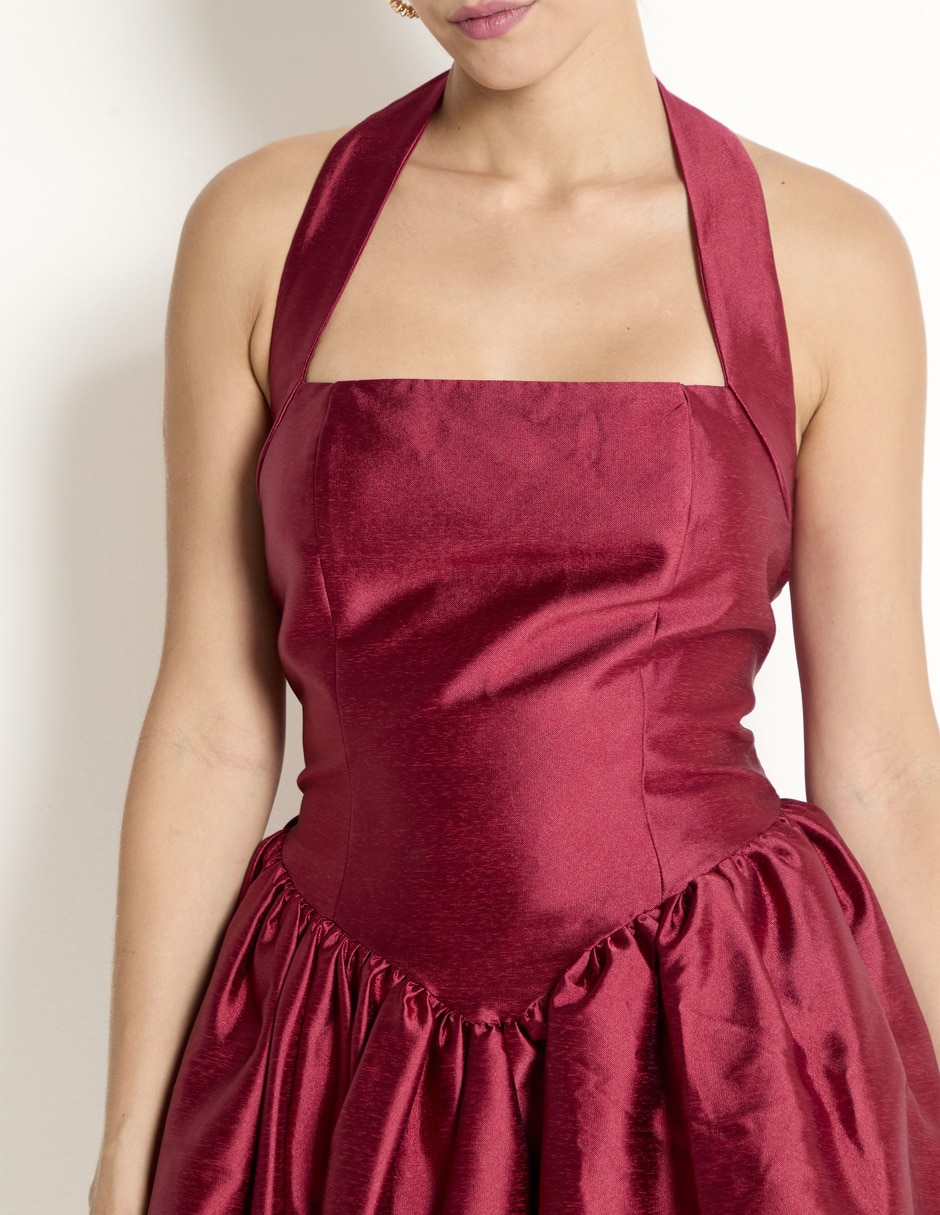 Vestido mini de fiesta escote cuadrado 7
