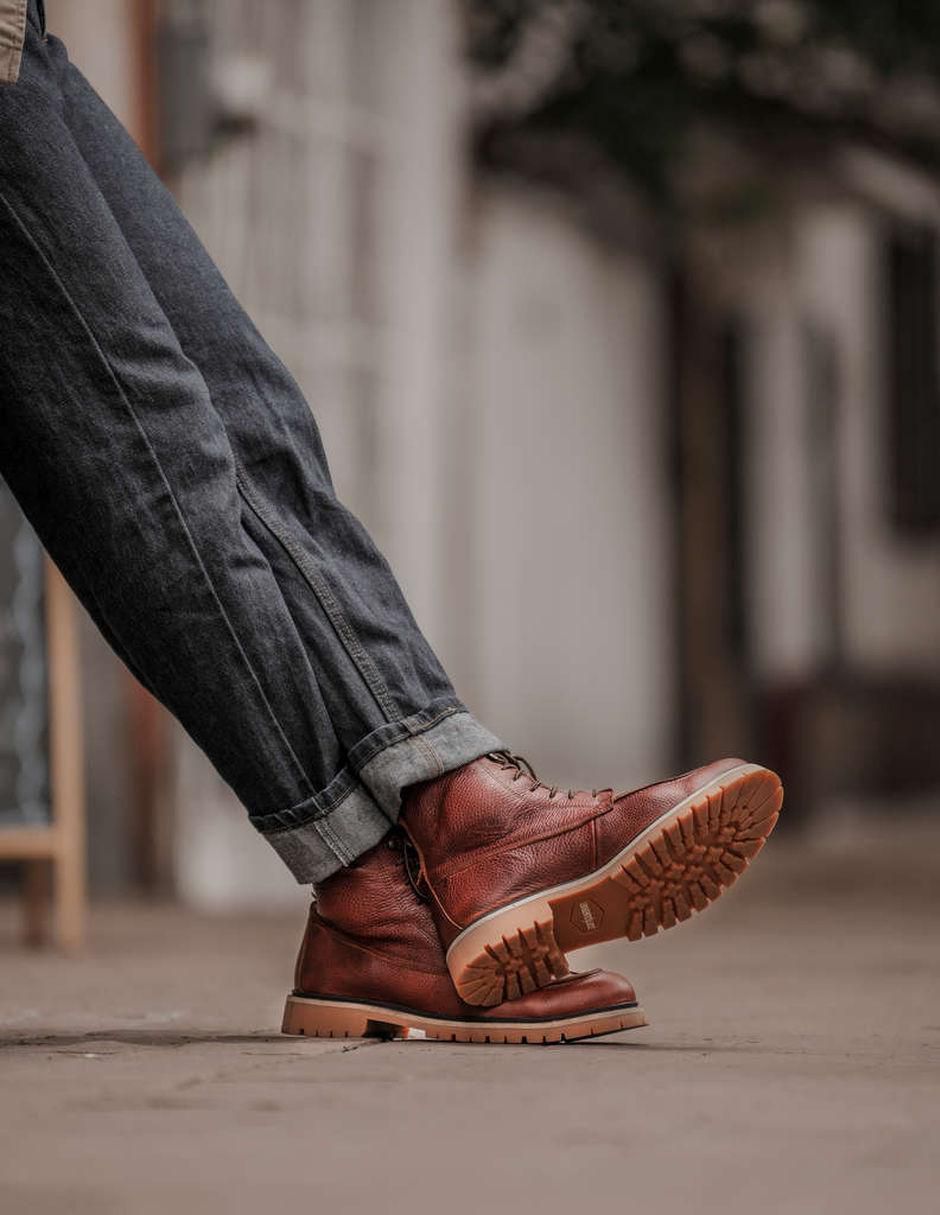 Bota Wagon de piel para hombre 10