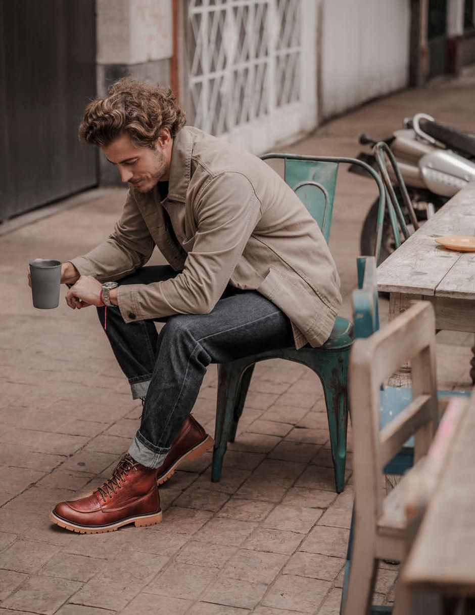 Bota Wagon de piel para hombre 7