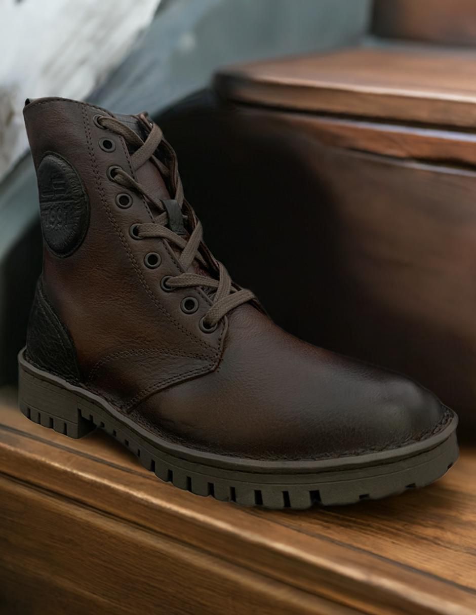Bota 9581 de piel para hombre 4