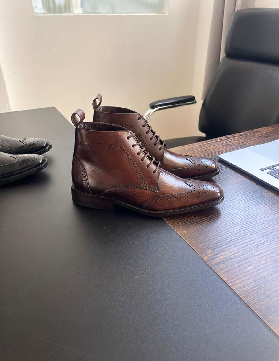 Botín de piel para hombre 6