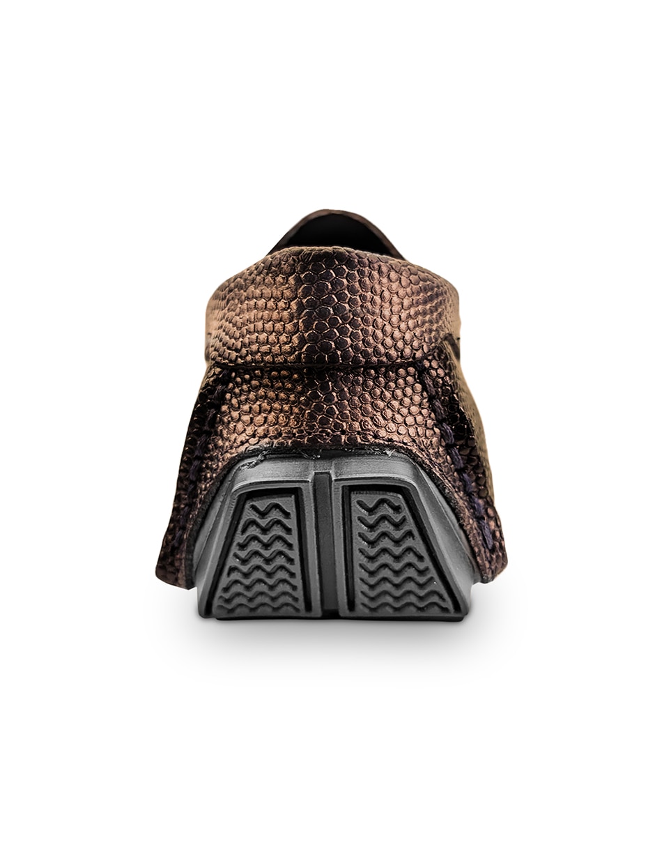 Mocasín Portland Mantarraya Caoba para hombre 4
