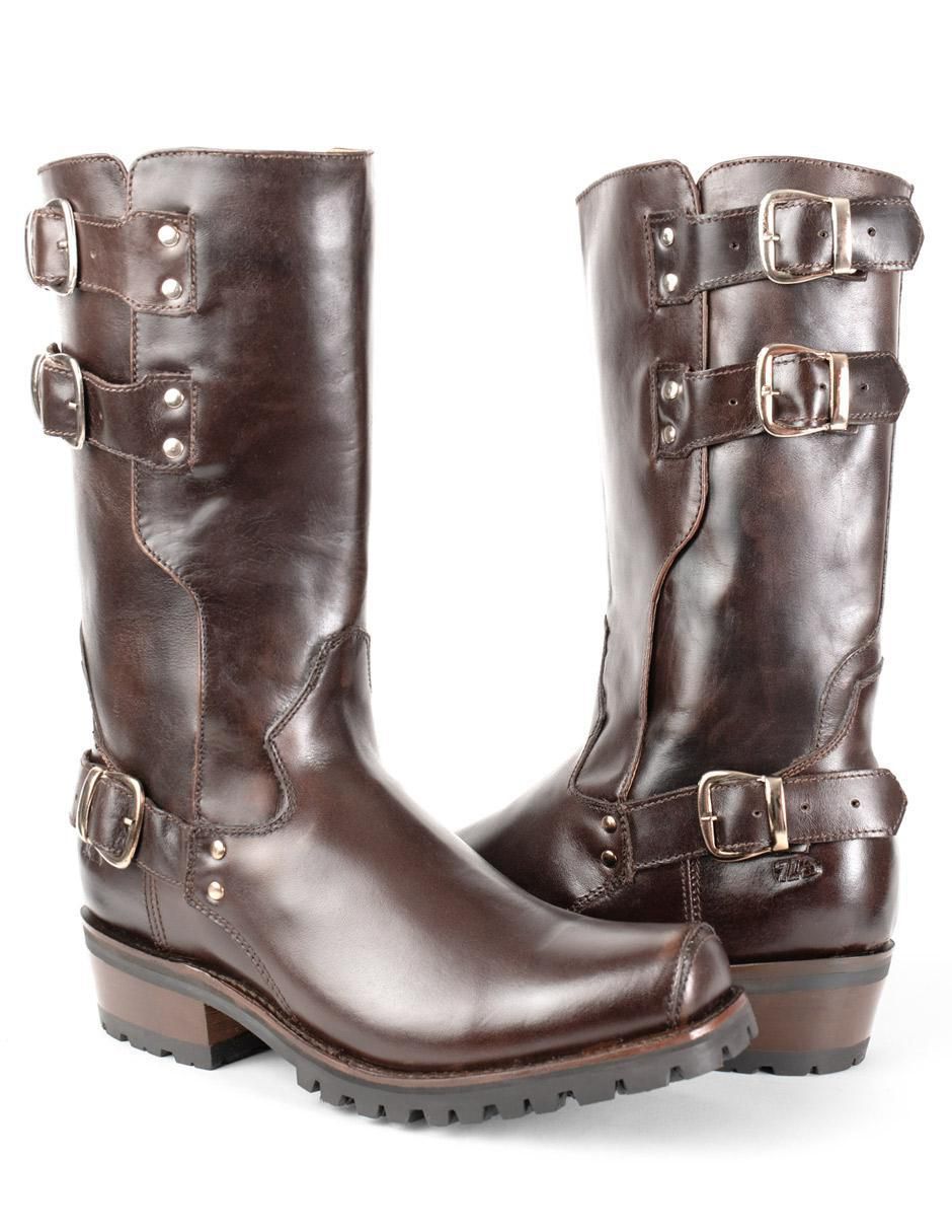 Bota Biker de piel para hombre