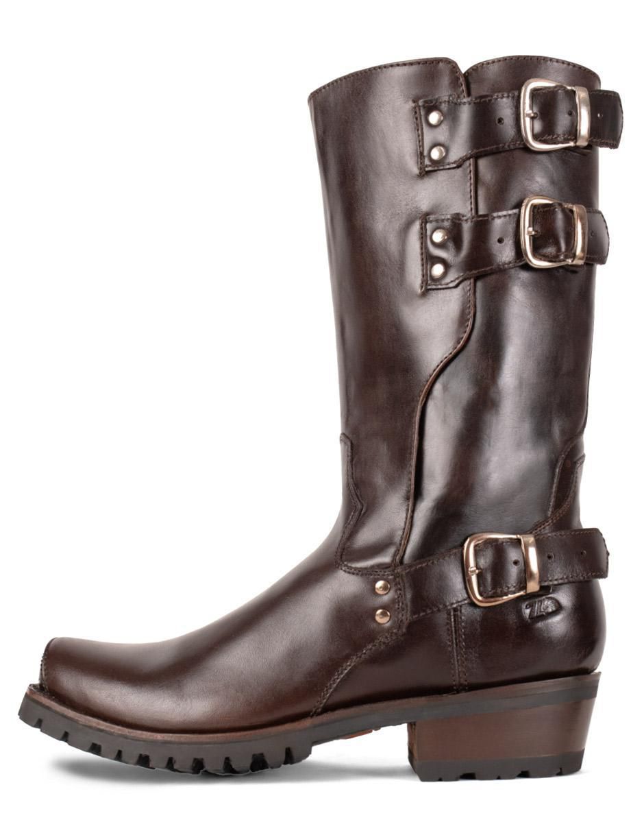 Bota Biker de piel para hombre