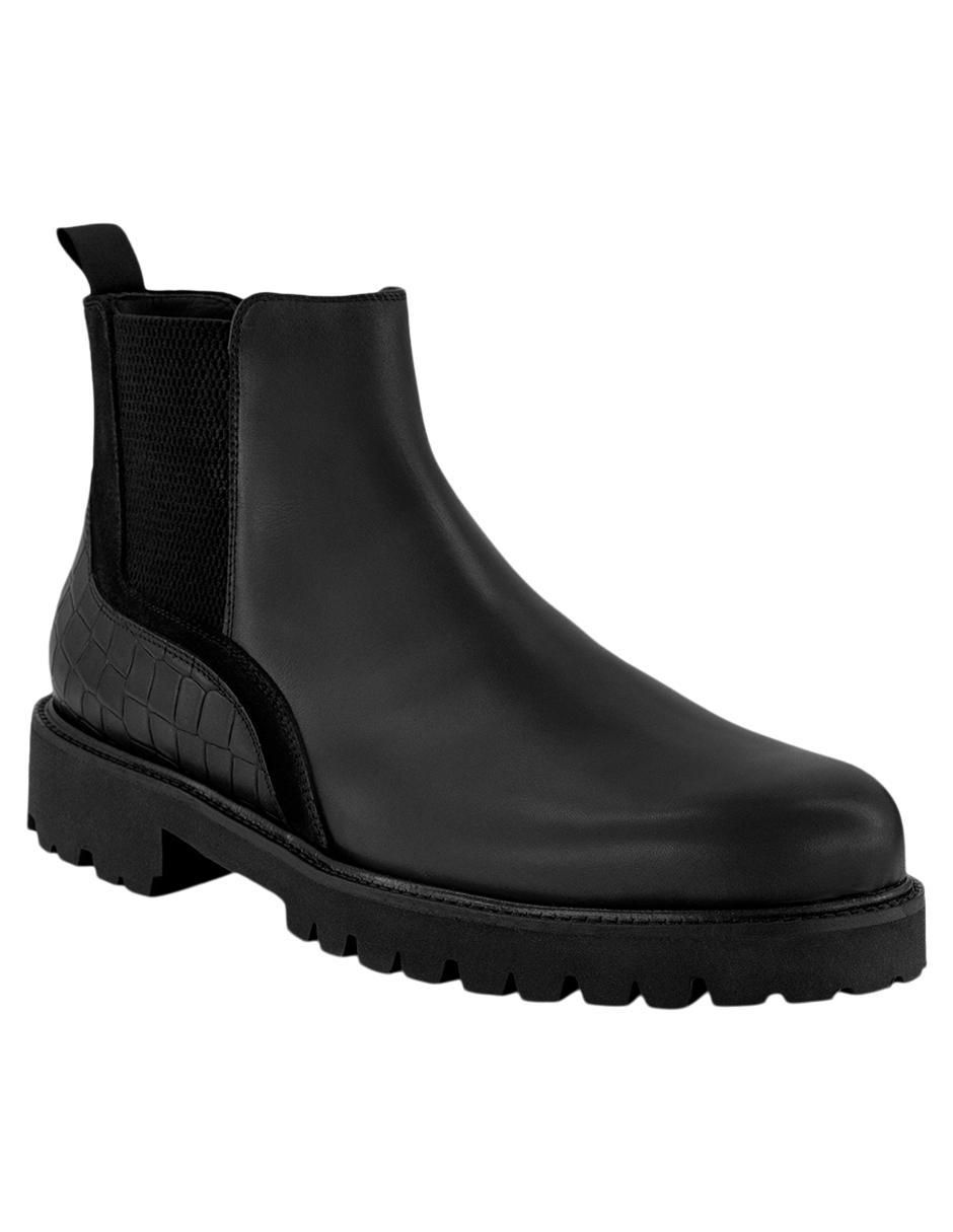 Botín de piel para hombre Botín de piel para hombre