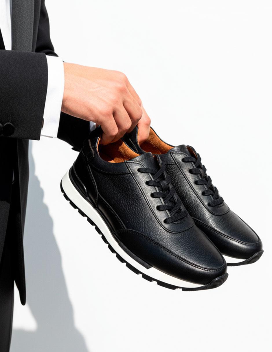 Tenis de piel para hombre 5