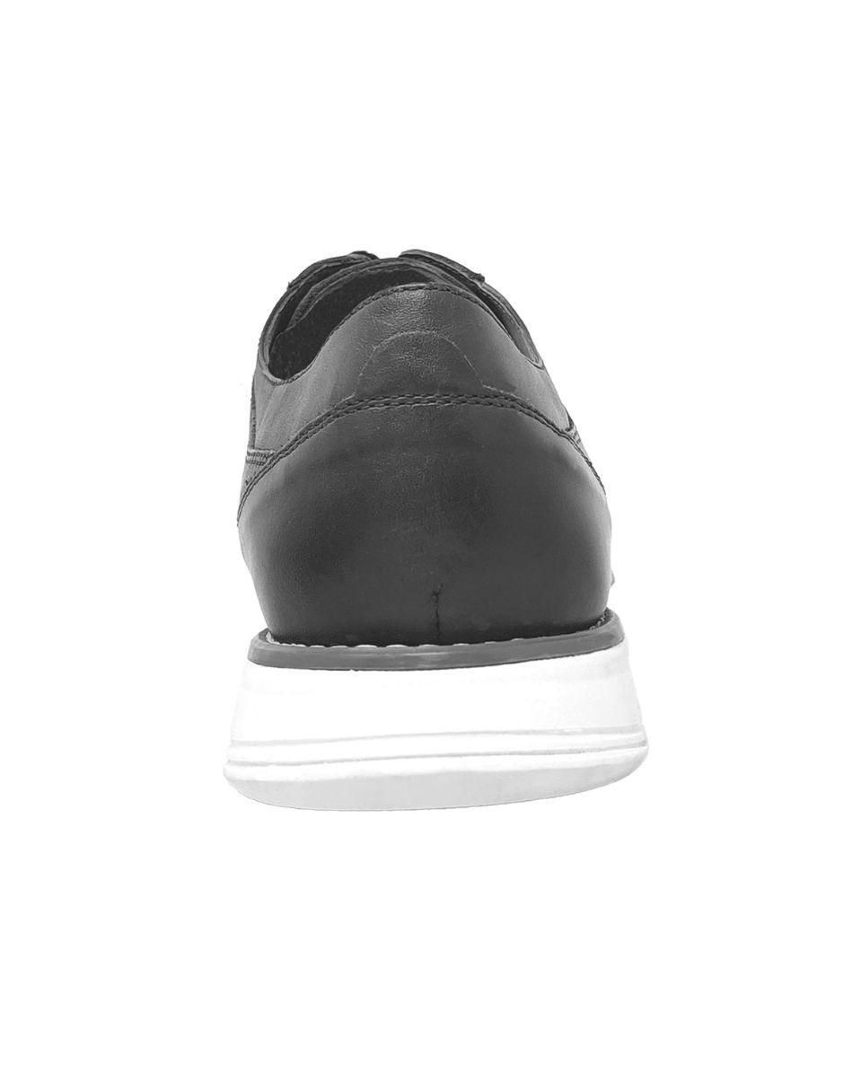 Tenis zapato oxford derby negro para hombre 3