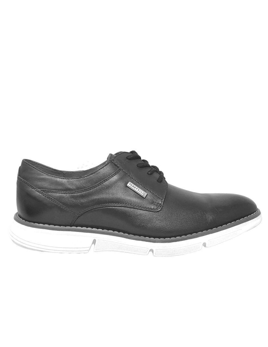 Tenis zapato oxford derby negro para hombre 4
