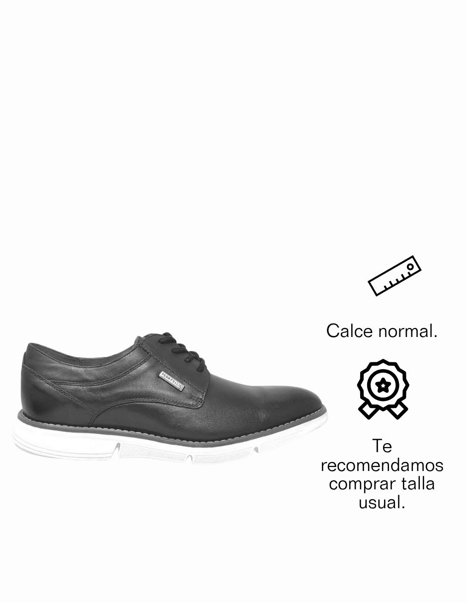 Tenis zapato oxford derby negro para hombre 6