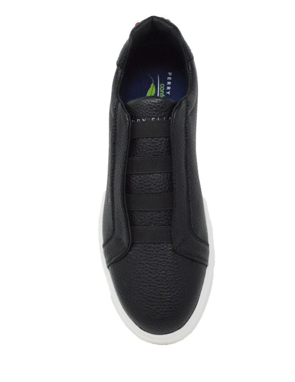 Tenis Casual Slip-On Negro para hombre 6