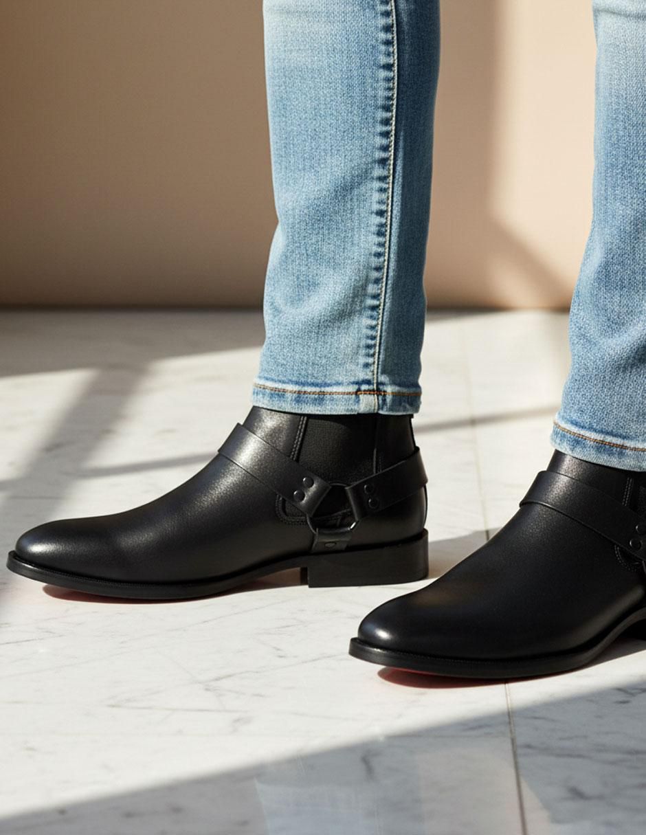 Botín de piel para hombre 6