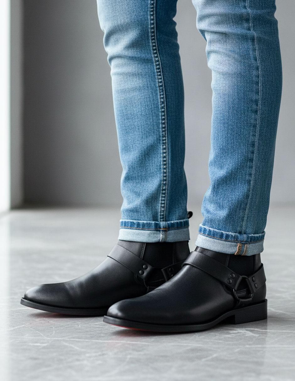 Botín de piel para hombre 5