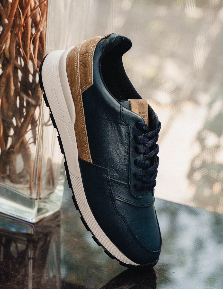 Tenis de piel para hombre