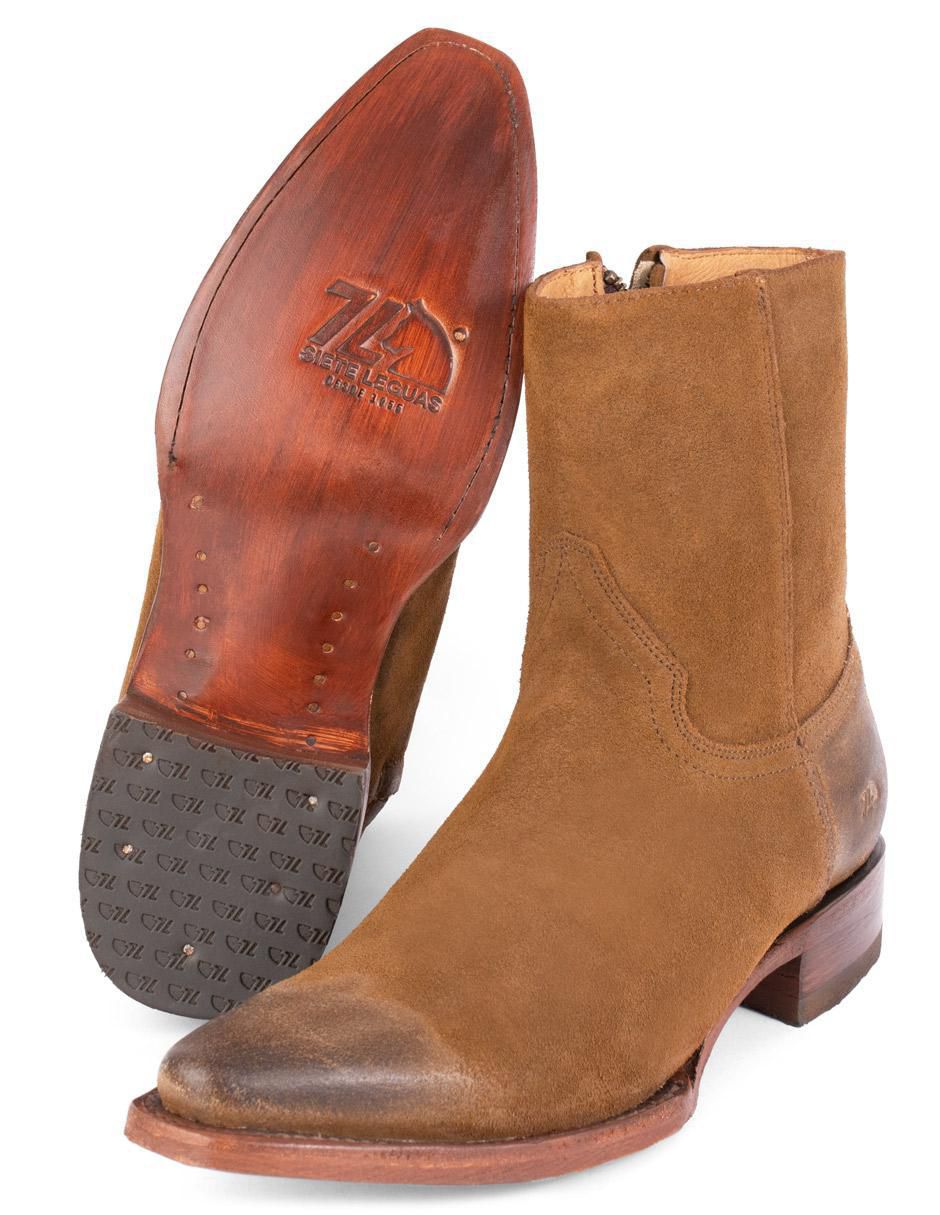 Botín Vaquero de piel para hombre 4