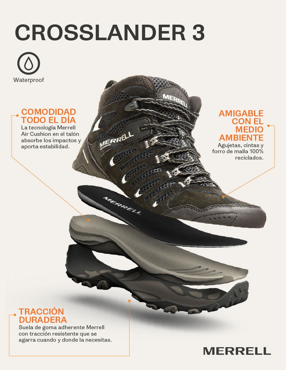 Bota Merrell Crosslander de piel para hombre