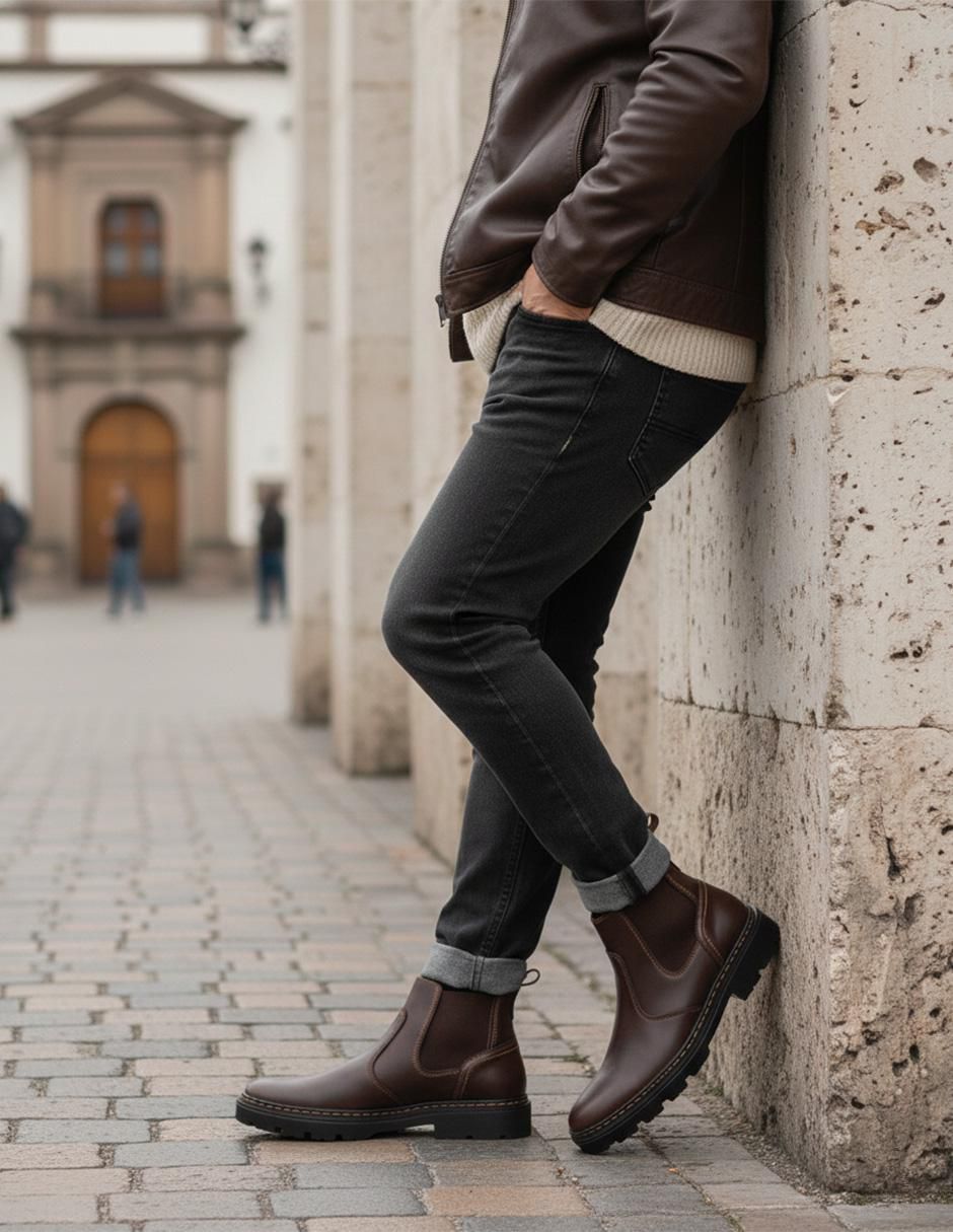 Botín de piel para hombre 3