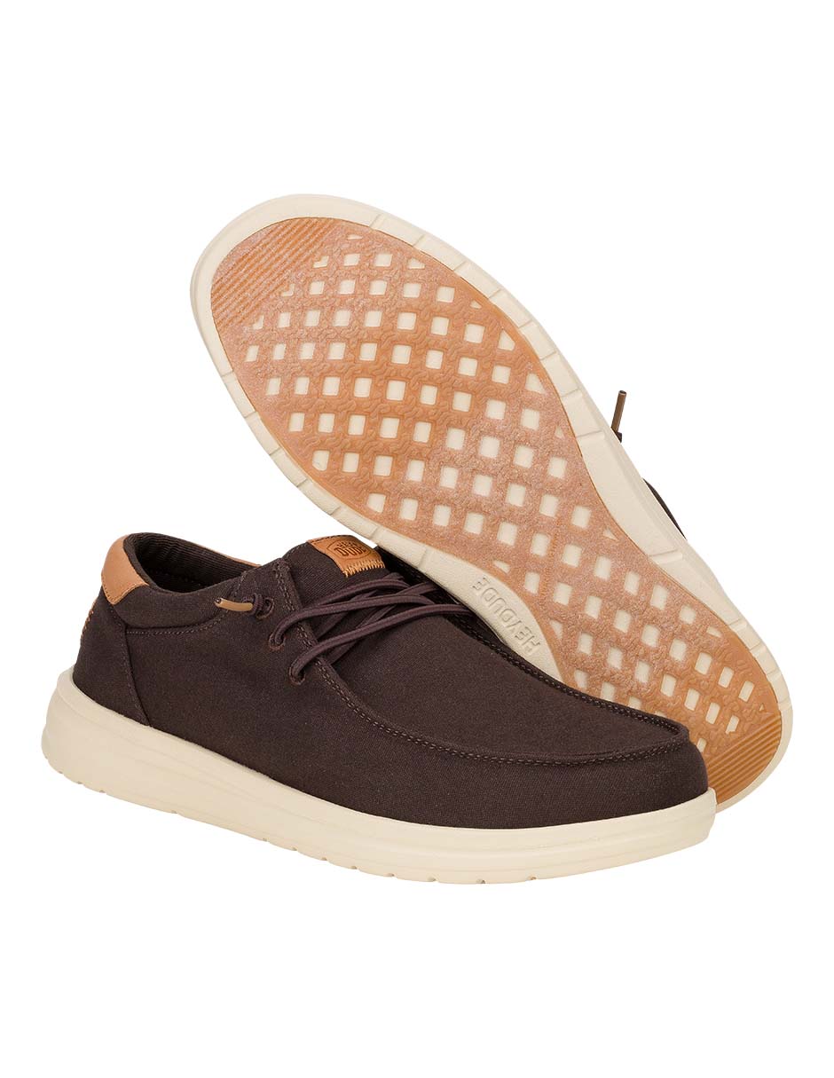 Mocasín hey dude paul canvas para hombre