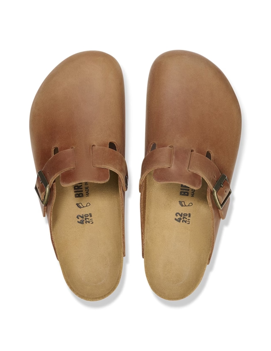Sandalia Birkenstock Boston Piel Cognac para hombre