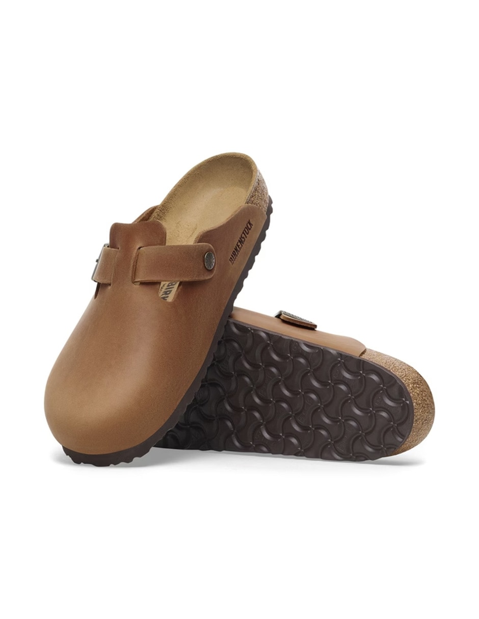 Sandalia Birkenstock Boston Piel Cognac para hombre