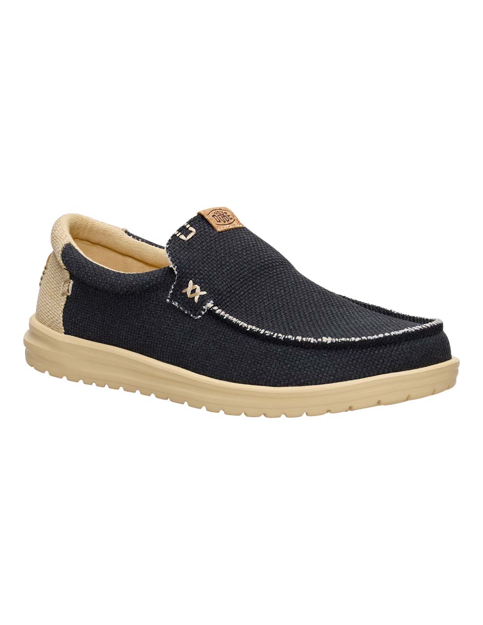Slip on hey dude mikka braided blk/bt para hombre