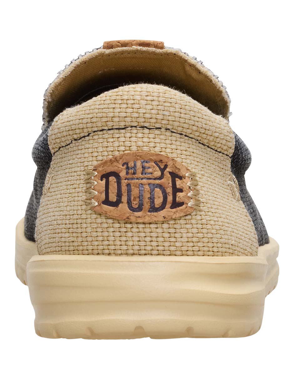 Slip on hey dude mikka braided blk/bt para hombre