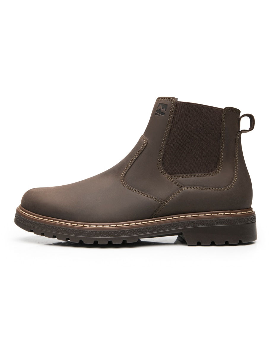 Botín casual de piel para hombre