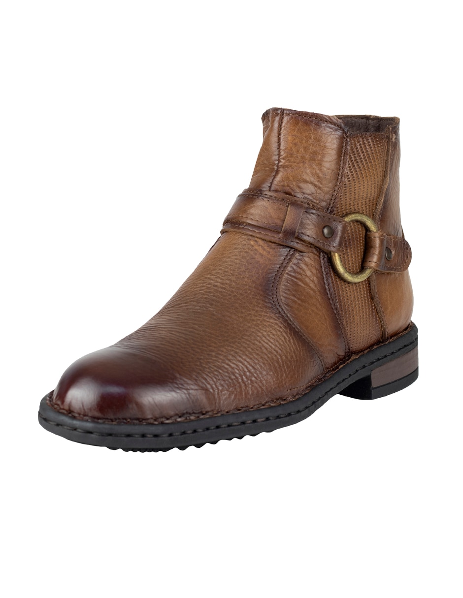 Bota/botín sin familia de piel para hombre 2